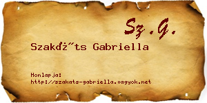 Szakáts Gabriella névjegykártya