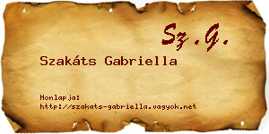 Szakáts Gabriella névjegykártya