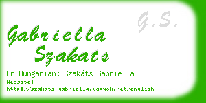 gabriella szakats business card