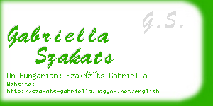 gabriella szakats business card